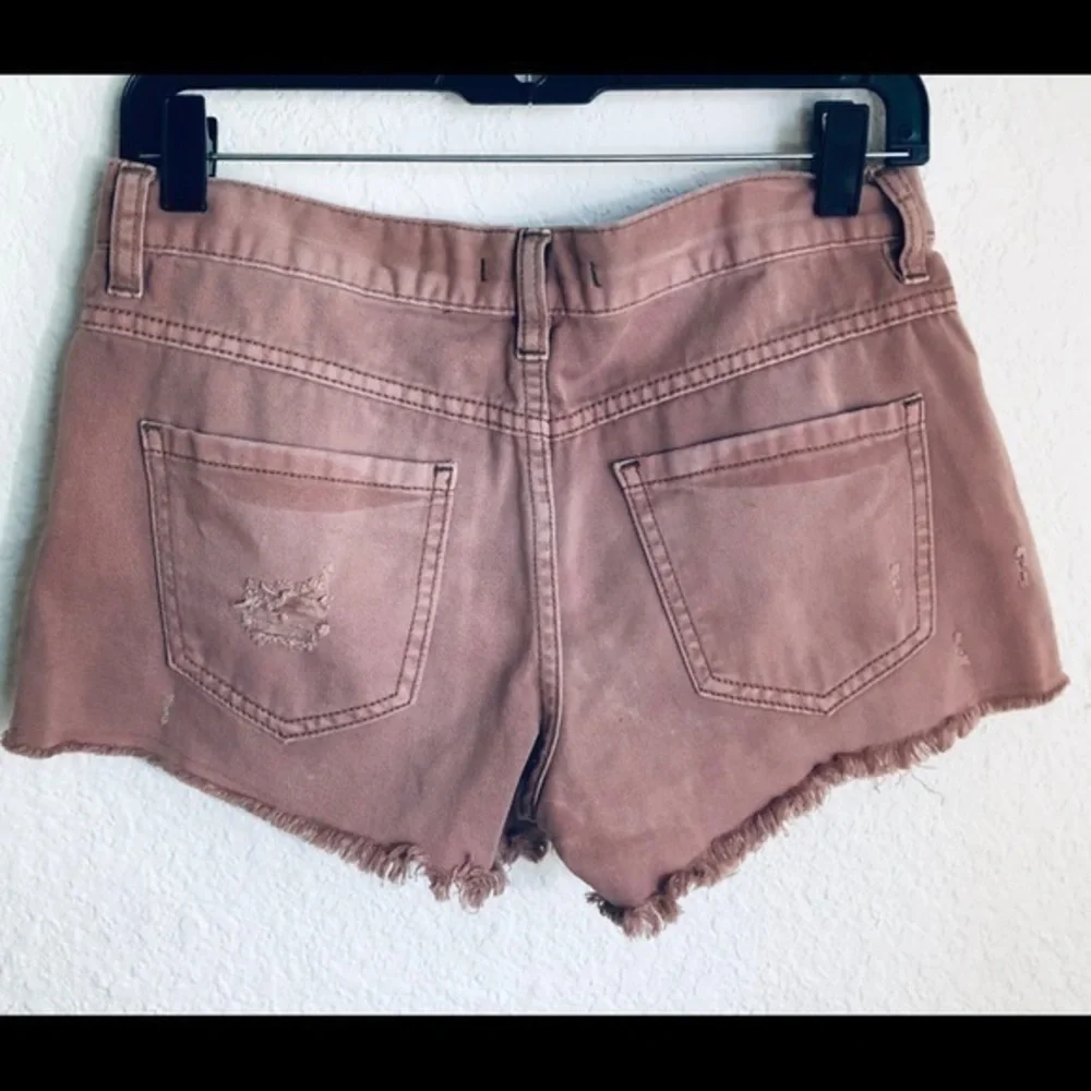 Free‎ People Maeve Pink Button-fly Shorts 25